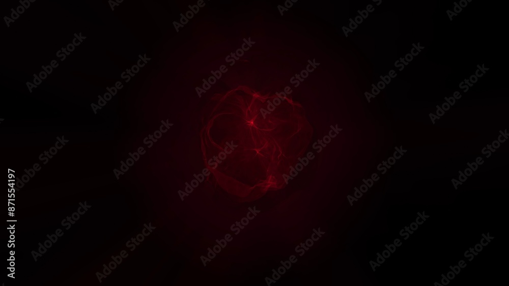 Fototapeta premium Abstract energy sphere composed of magical glowing particles and waves, motion graphics