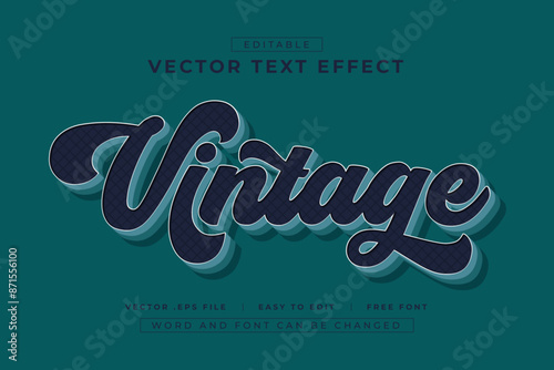 Vintage editable text effects