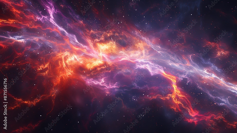 Fototapeta premium Animation view to travelling across the universe in moving