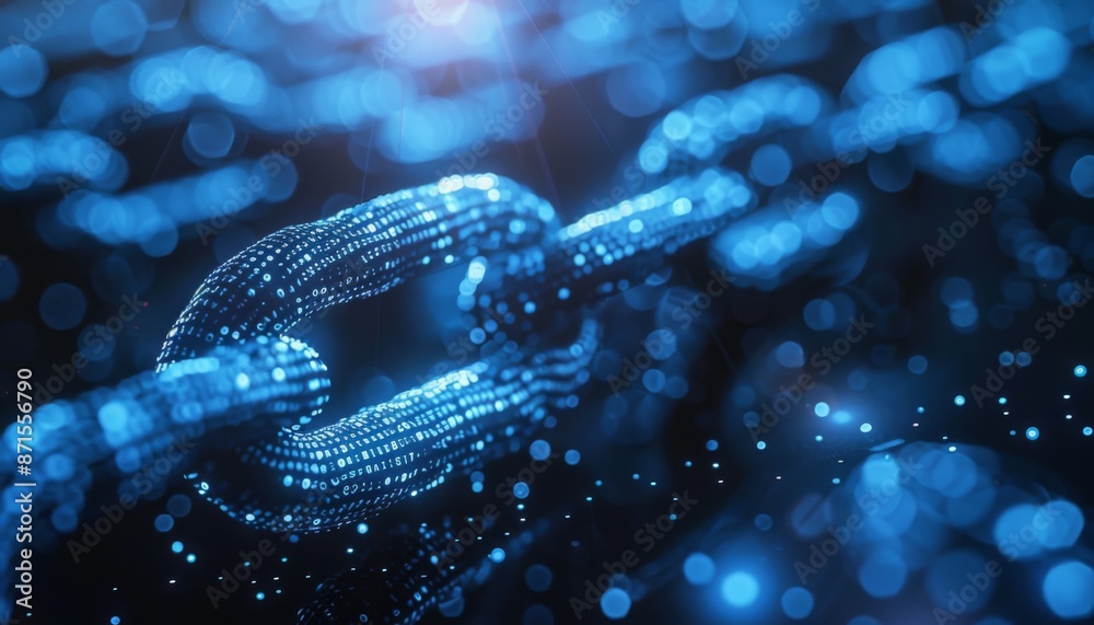 Blockchain network visualized as a digital web, futuristic, blue and white tones, 3D model, detailed and complex Blockchain network visualized as a digital web, futuristic, blue and white tones, 3D model, detailed and complex