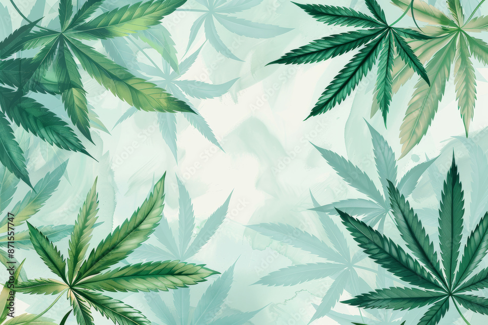 Clean Minimalist Cannabis Leaf Banner