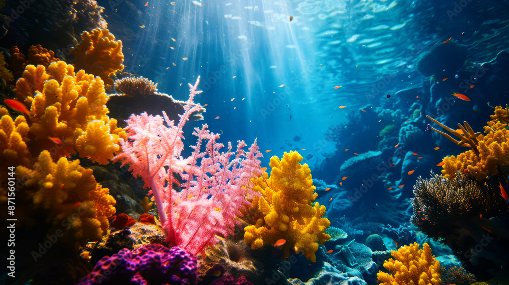 Fototapeta premium close up beautiful coral reef