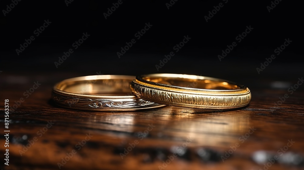 wedding rings on the table wedding rings on the table