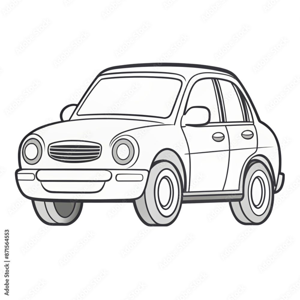 Art line car isolated PNG Art line car isolated PNG