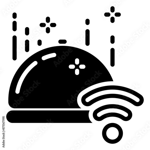 Online order icon, glyph icon style
