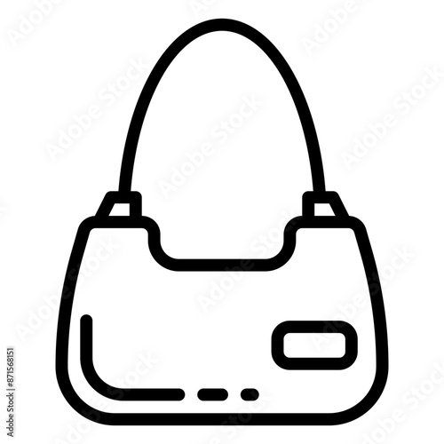 Handbag icon, line icon style