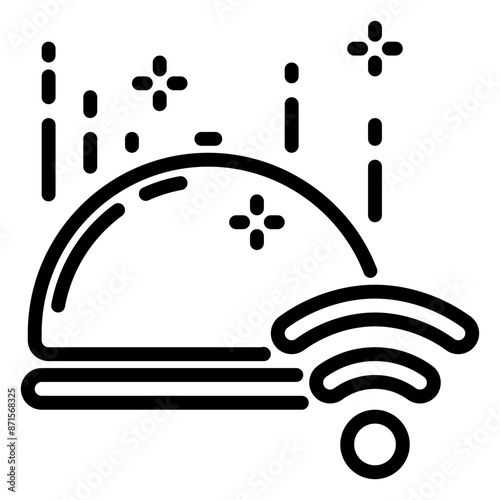 Online order icon, line icon style
