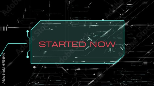 Start now Button Animation, Start Now Button Animation Isolated On Alpha Channel.