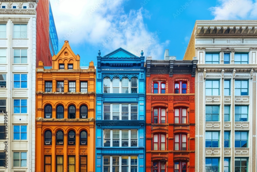 Fototapeta premium Cityscape featuring a harmonious blend of historic and modern architecture