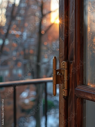 Sunlight shining through a window. AI.