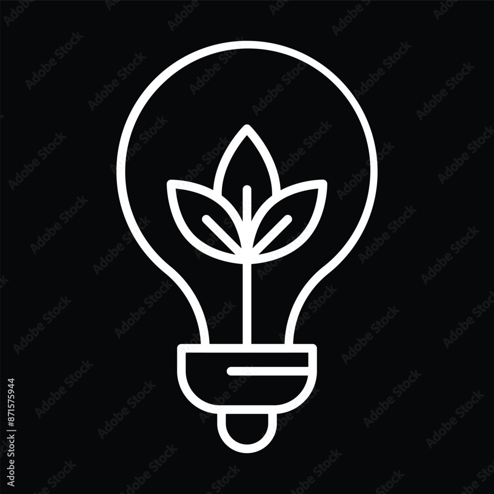 Eco-Friendly Light Bulb with Plant Inside Eco-Friendly Light Bulb with Plant Inside