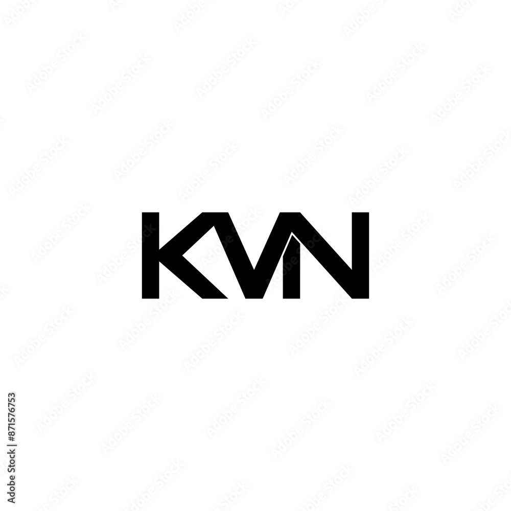 kvn lettering initial monogram logo design kvn lettering initial monogram logo design
