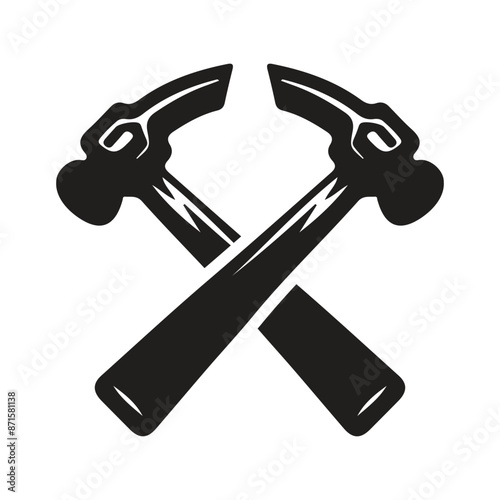 Black Hammer Silhouette: Iconic Tool Graphic for DIY and Construction Projects
