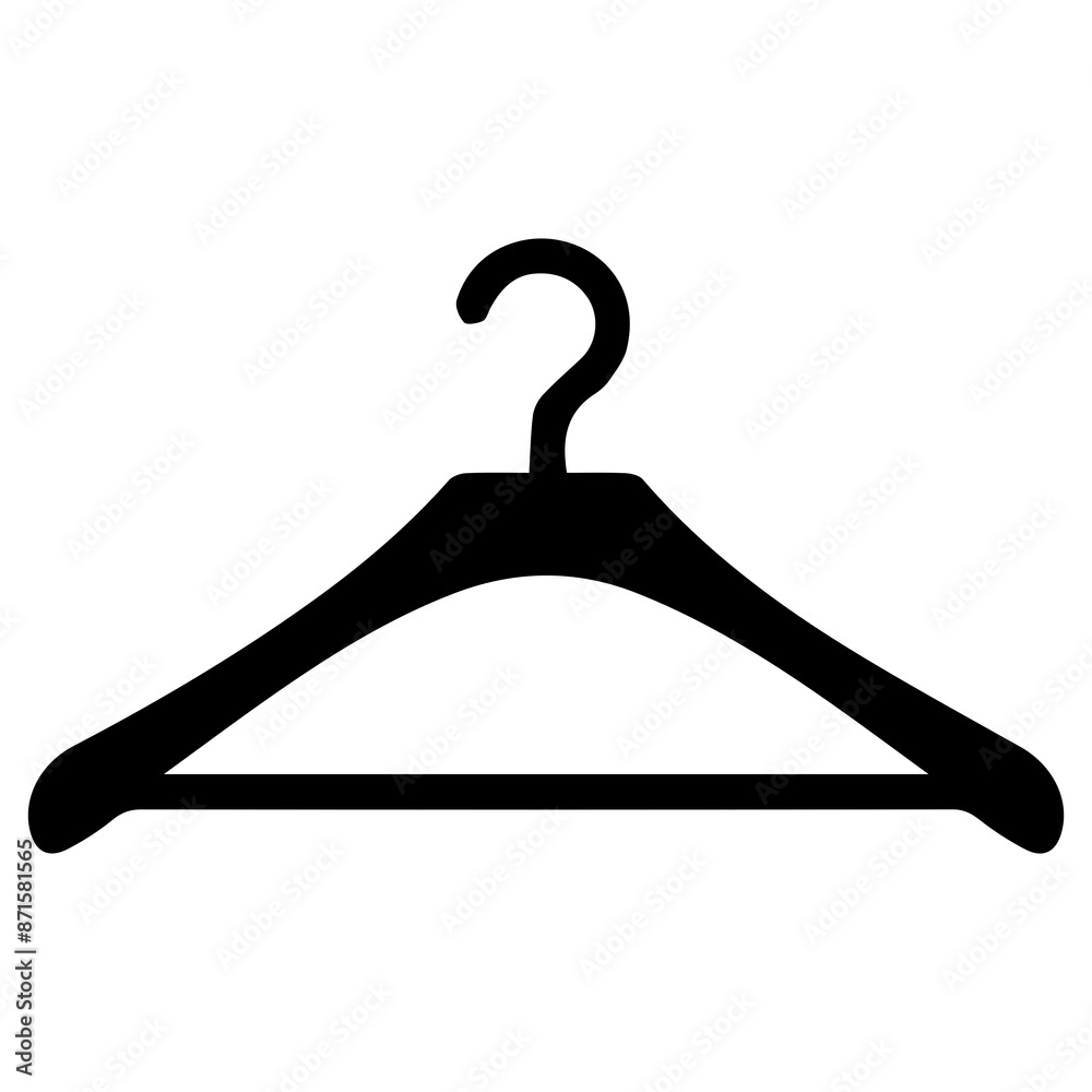 Clothes hanger, black stripes no background. Clothes hanger, black stripes no background.