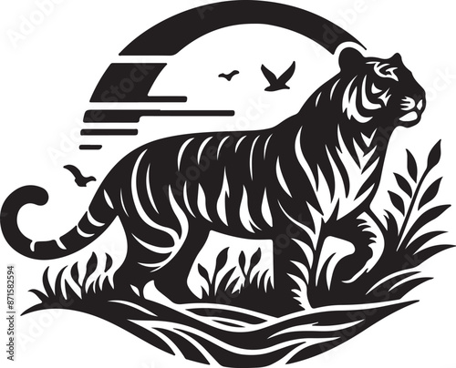 Tiger Logo, Tiger Animal, Tiger Vector, Tiger, Animal Vector, Animal