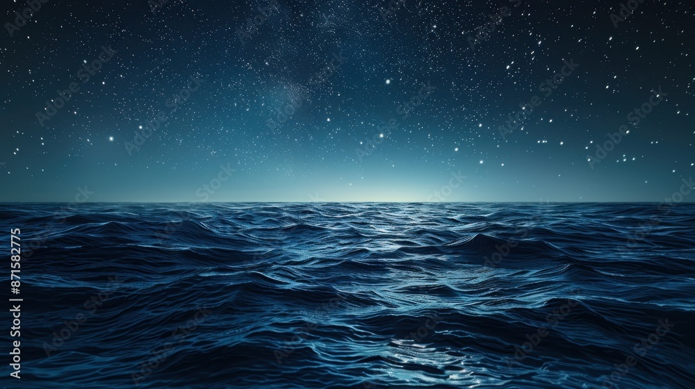 The dark, vast expanse of the ocean under a starry night sky, symbolizing the abyss with a minimal backdrop. The dark, vast expanse of the ocean under a starry night sky, symbolizing the abyss with a minimal backdrop.