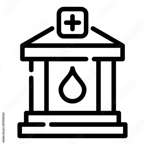 blood bank Line Icon
