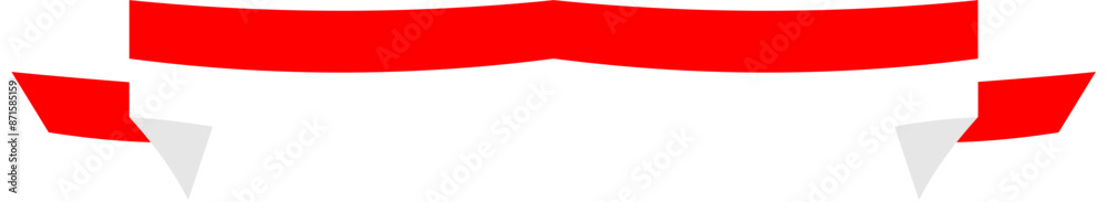 Red white ribbon indonesia independence illustration vector Red white ribbon indonesia independence illustration vector