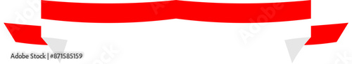 Free Download Red white ribbon indonesia independence illustration vector - GFXLoad
