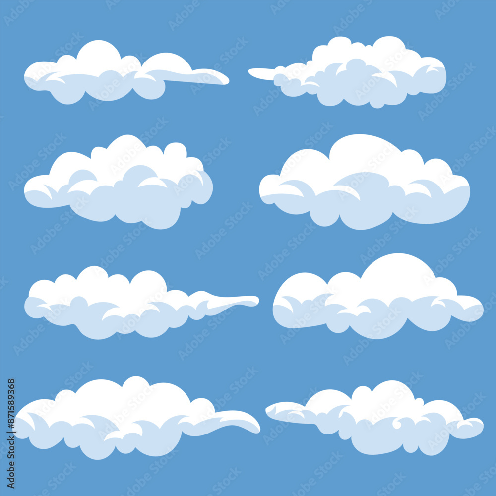 Clouds vector on the blue background EPS file Clouds vector on the blue background EPS file