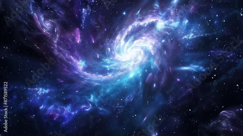 Majestic Spiral Galaxy in Vibrant Cosmic Colors