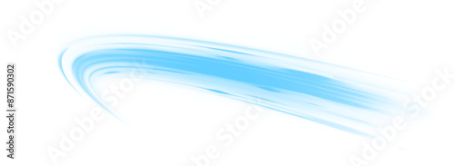 Wavy transparent curved lines in the form of the movement of sound waves in a set of different shapes of whirlpool. Light, light garland PNG.	