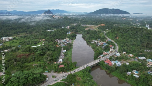 The Batu Kitang River and Surrounding Villages