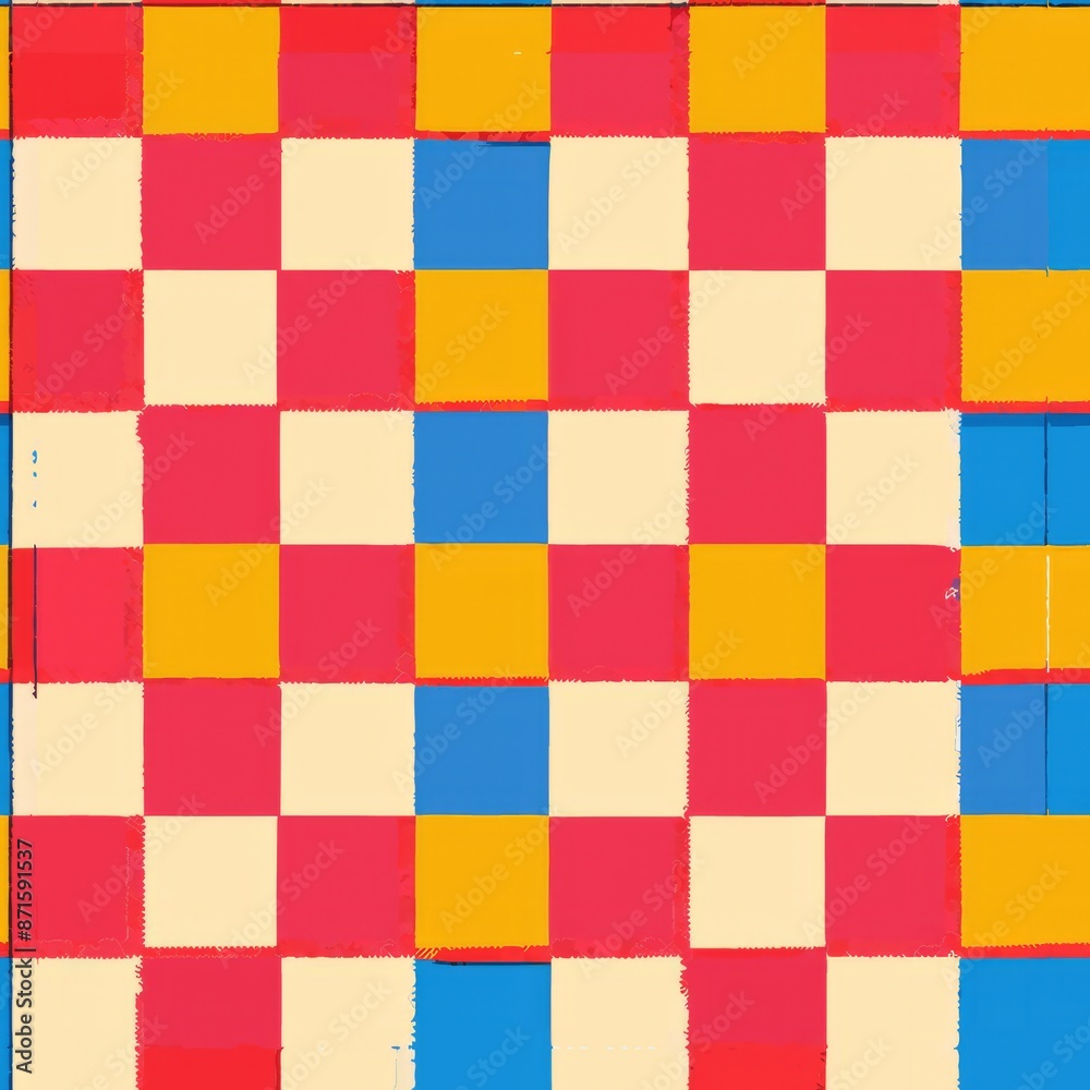 seamless pattern of checkered design with a watercolor effect, Generative AI seamless pattern of checkered design with a watercolor effect, Generative AI