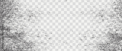Sandy sand noise overlay, vintage grunge pattern on rough background. grunge texture, black distressed and transparent background. Stressed