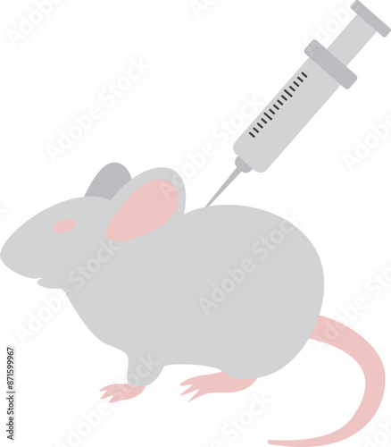 Injection rat illustration		