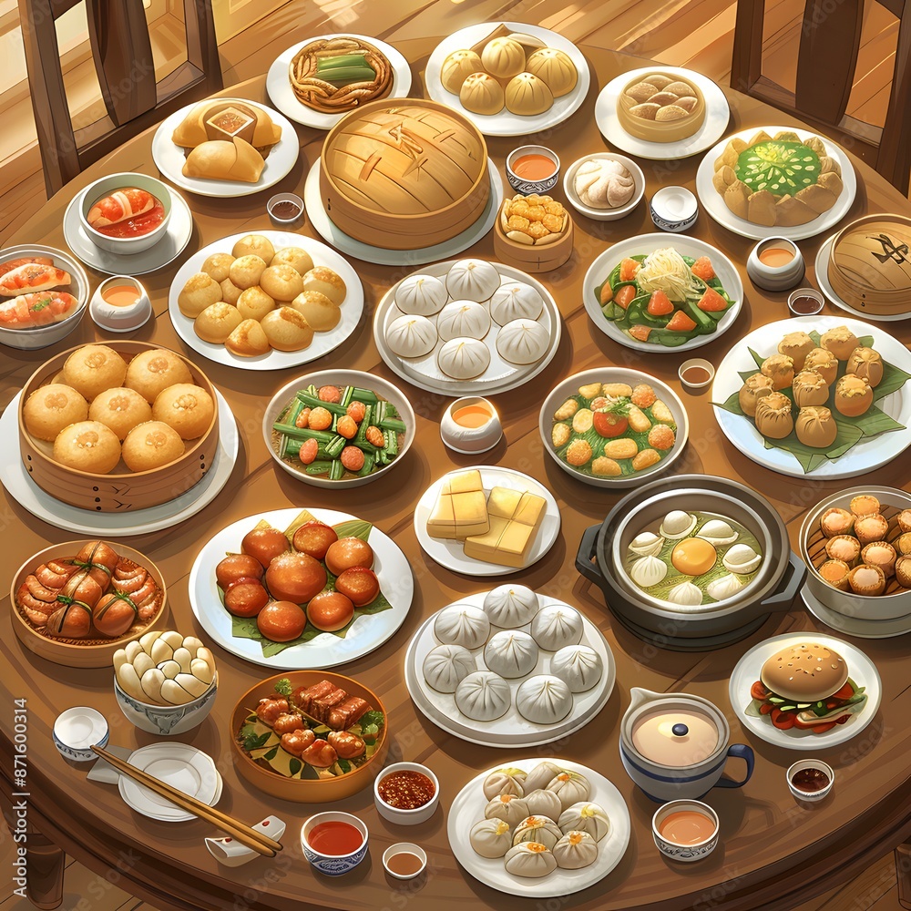 A Feast of Chinese Delights: A Festive Table Setting A Feast of Chinese Delights: A Festive Table Setting