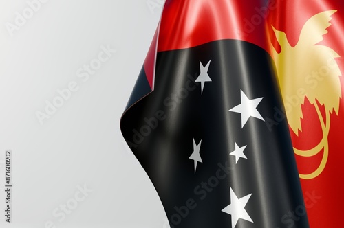 Papua New Guinea Flag Copy Space design 3d Illustration Stock Image 