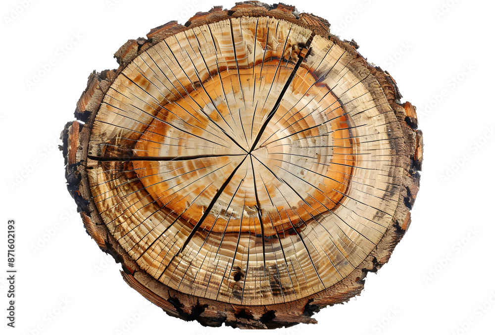 Fototapeta premium Wood grain, cross-cut trees, growth rings, circles
