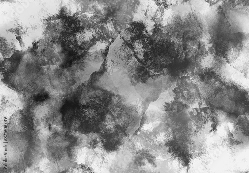 Gray Ink Bleed Abstract Background（墨がにじんだようなグレーの背景）