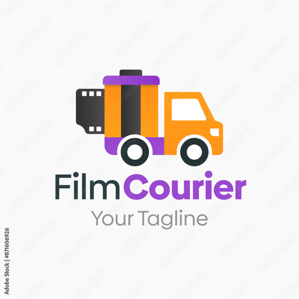 Film Courier Logo Vector Template Design. Good for Business, Startup, Agency, and Organization Film Courier Logo Vector Template Design. Good for Business, Startup, Agency, and Organization