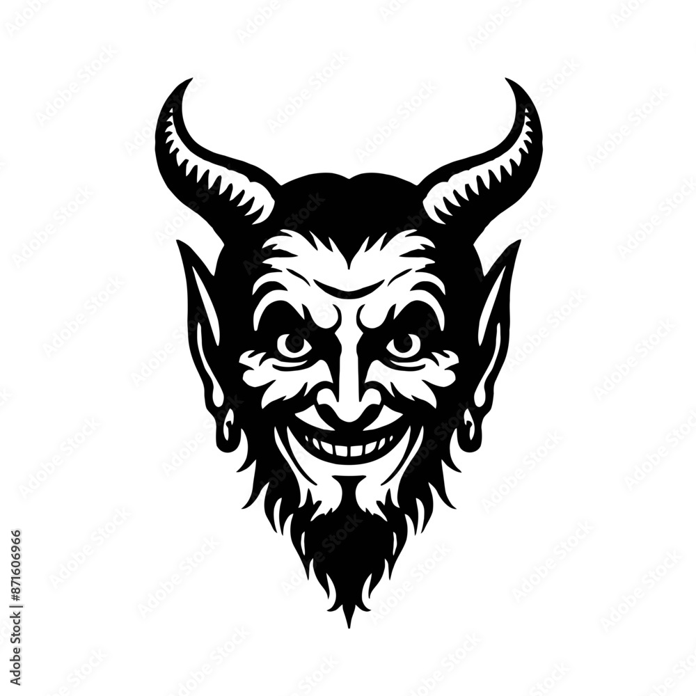 The Devil Black Outlined Artwork The Devil Black Outlined Artwork