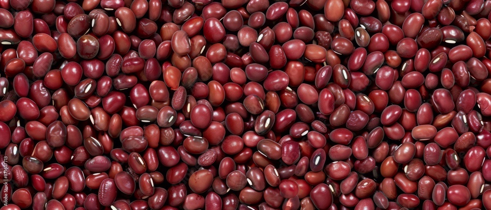 Panoramic close-up, high detail scan of adzuki bean material, Generative AI Panoramic close-up, high detail scan of adzuki bean material, Generative AI