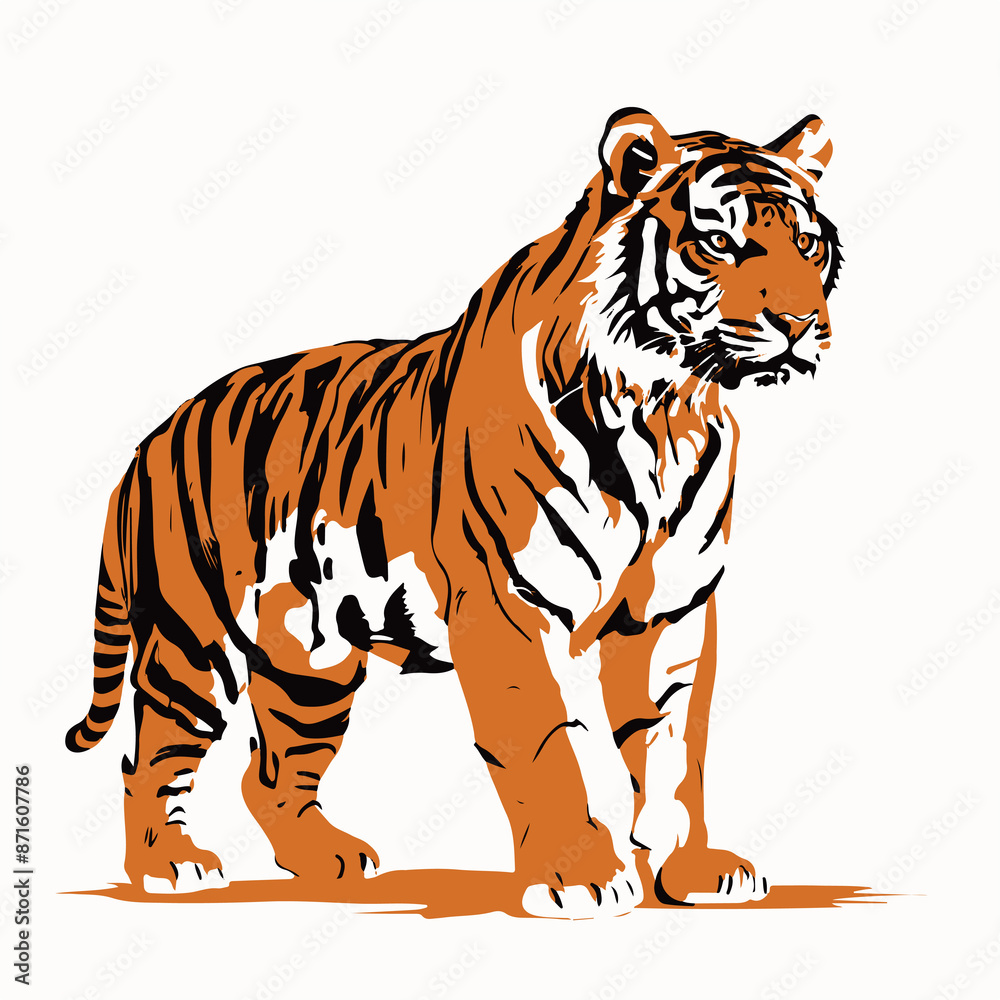 Naklejka premium Tiger, Tiger vector