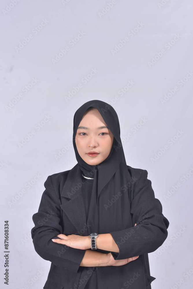 Asian Hijab Woman with Face Expressions and Gestures Asian Hijab Woman with Face Expressions and Gestures