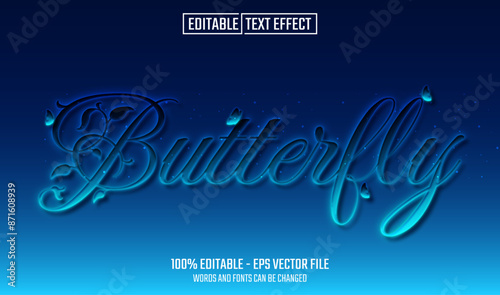 butterfly editable text effect