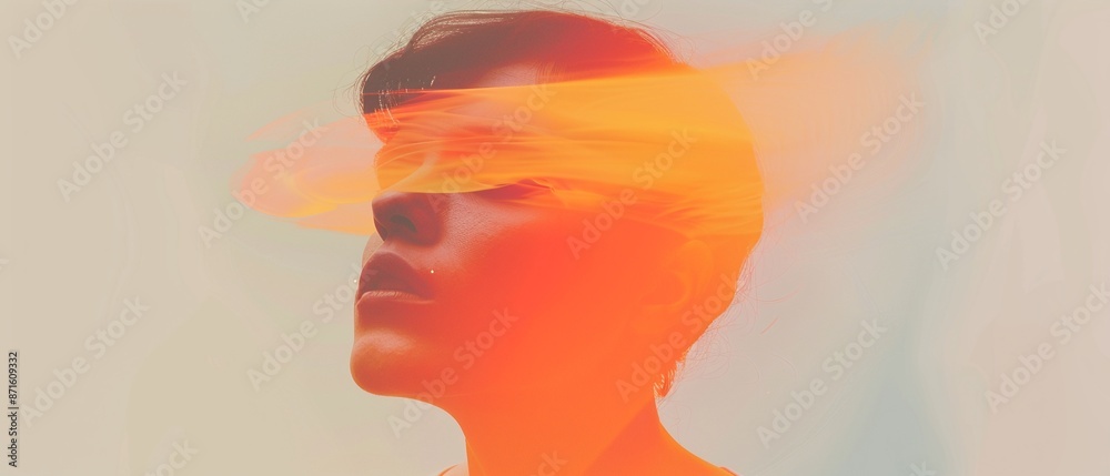 A person with a biofeedback device enhancing their cognitive skills, watercolor, warm tones, detailed A person with a biofeedback device enhancing their cognitive skills, watercolor, warm tones, detailed