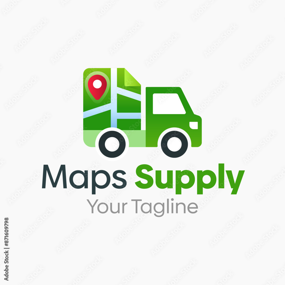 Fototapeta premium Maps Supply Logo Vector Template Design. Good for Business, Startup, Agency, and Organization