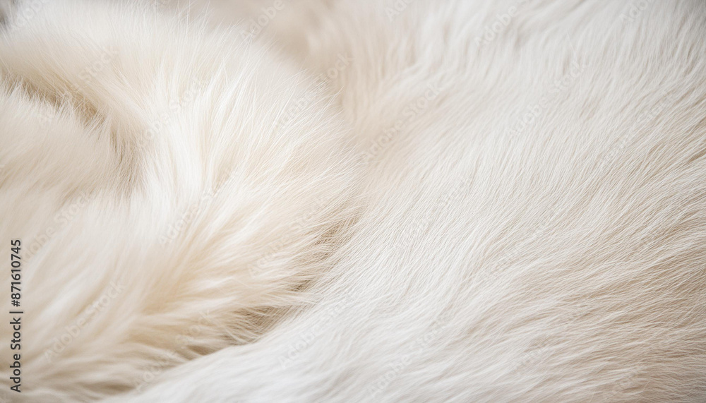 Clean white fur texture using abstract background wallpaper design; soft focus and blur concept Clean white fur texture using abstract background wallpaper design; soft focus and blur concept