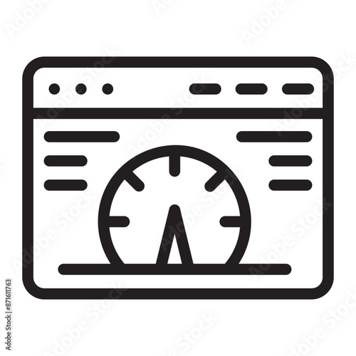 speedometer line icon photo