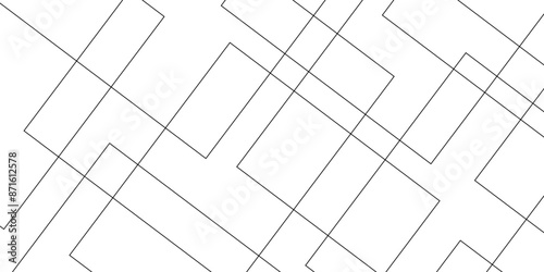 Abstract industrial Design random lines black on white background.Geometric seamless minimalist pattern with straight lines design.luxury black geometric random chaotic lines.squares and triangle line