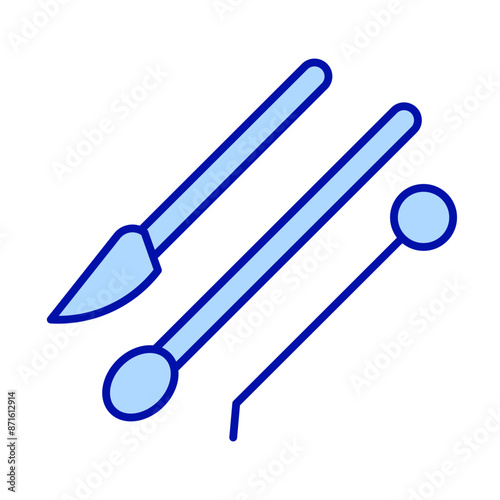 stirring rod, knife and inoculation loops