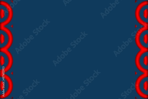 red and blue background with frame