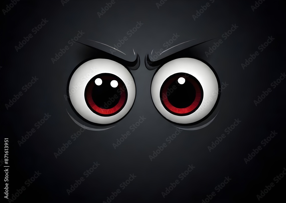 Menacing and Fierce Angry Eyes against a Dark Background. Menacing and Fierce Angry Eyes against a Dark Background.