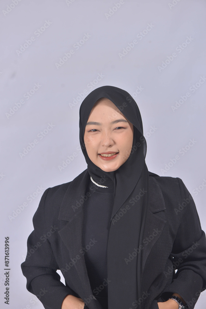 Asian Hijab Woman with Face Expressions and Gestures Asian Hijab Woman with Face Expressions and Gestures