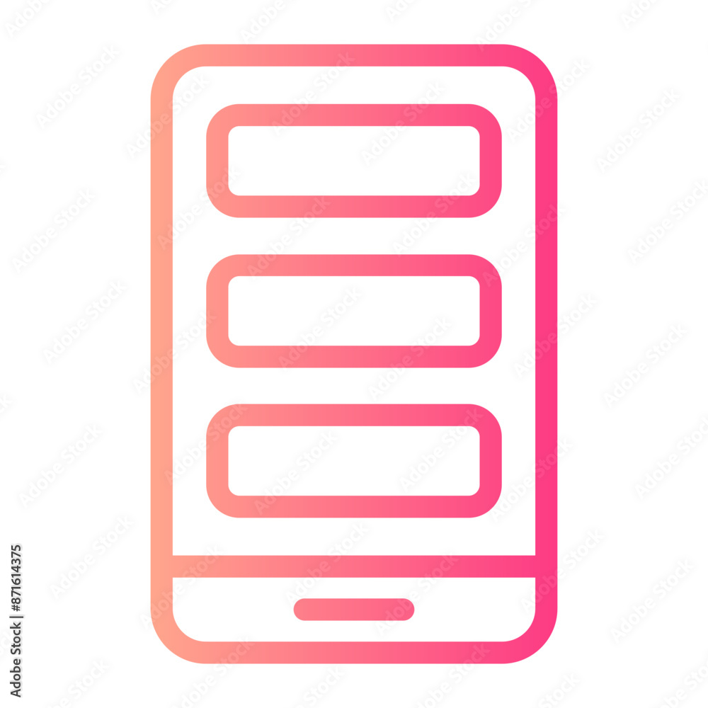 mobile phone gradient icon